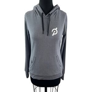 PELOTON Heather Gray Hoodie Stretch DreamBlend Long Sleeve Pullover Size Small S